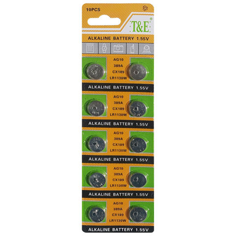 Imagen de Pila batería ag10 g10 lr54 lr1130 l1131 sr1130 pack x 10unid