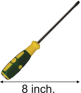 Imagen de Destornillador golpe 8 inch mango antideslizante punta plana