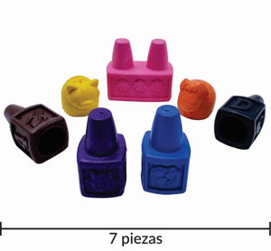 Imagen de Crayolas para dedo x 7 piezas dibujo pinturas