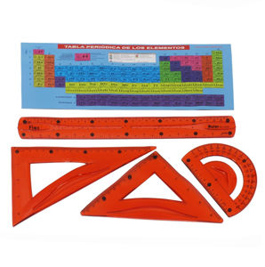 Imagen de Juego de geometria flexible con tabla periodica en español x