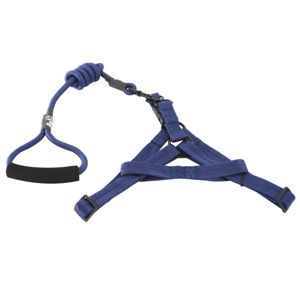 Imagen de Arnes para perros con pretal + collar 120 cm con agarre