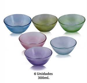 Imagen de Compoteras de vidrio labradas 6 unidades