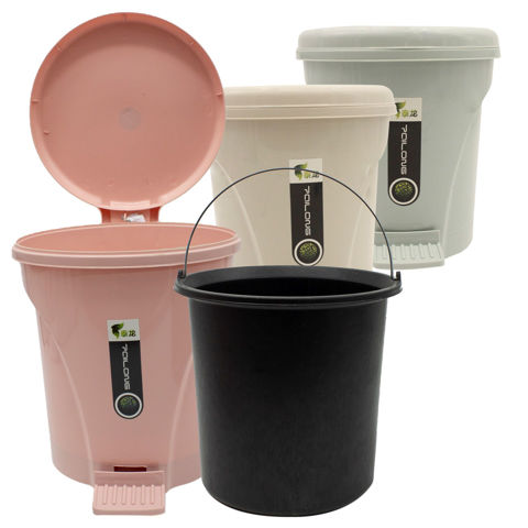 Imagen de Papelera plastica con pedal 8 litros