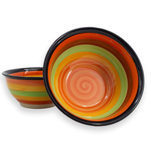 Imagen de Compotera bowl decorada diseño A Rayas 800ml