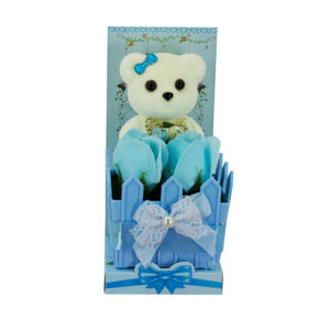 Imagen de Adorno osito  con 2 rosas