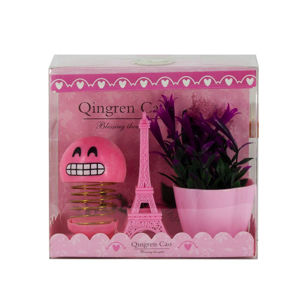 Imagen de Adorno Torre Eiffel con planta y carita