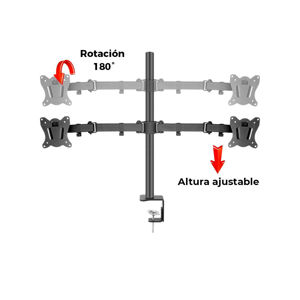 Imagen de Soporte doble para monitor Brazos para monitor 14"-27"