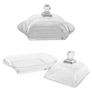 Imagen de Mantequera de vidrio transparente