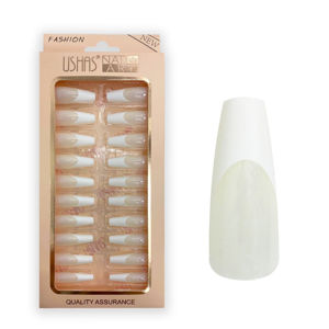 Imagen de Uñas postizas con francesitas 24 unidades Ushas