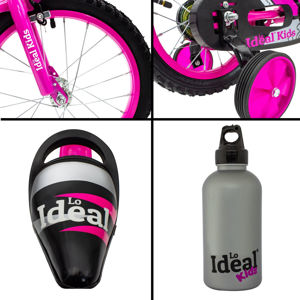 Imagen de Bicicleta Rodado 20 Con rueditas canasto caramañola espejo Lo Ideal