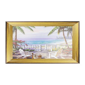 Imagen de Cuadro marco grueso bicolor madera  45cmx25cm