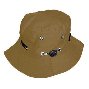 Imagen de Sombrero pescador liso con rejilla y cuerda 25x12 cm