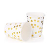 Imagen de Vasos desechables 10pc-lunares dorados-8,5X7,5cm