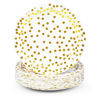 Imagen de Platos desechables 10pc -lunares dorados-9"
