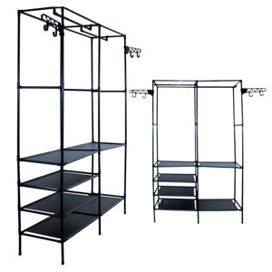 Imagen de Organizador multifuncional ropero con perchero y estantes