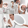 Imagen de Espejo aumento luz led flexible 360º make up