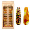 Imagen de Uñas postizas combinadas lisas y animal print 24 unidades Ushas