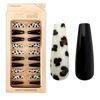 Imagen de Uñas postizas combinadas lisas y animal print 24 unidades Ushas