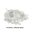 Imagen de Luces de navidad arroz blancas cable blanco 100 luces - 4,3 metros