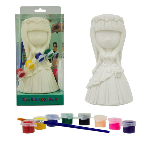 Imagen de Alcancía de princesas para pintar Diseños SURTIDOS