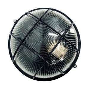 Imagen de Plafón Tortuga Para Exterior Redondo Con Protección Negro