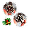 Imagen de Piñas adorno de navidad 6 unidades