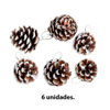 Imagen de Piñas adorno de navidad 6 unidades