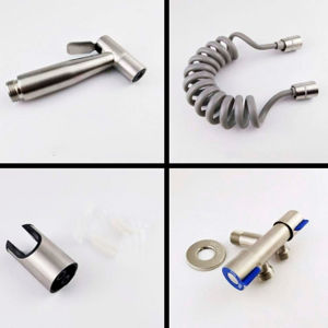 Imagen de Ducha higiénica para inodoro completa plateada