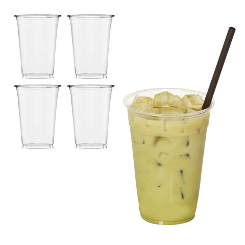 Imagen de Vasos plásticos transparentes descartables 350  ml 30 unidades