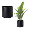 Imagen de Maceta Plástica con drenaje color negro
