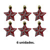 Imagen de Estrella de navidad decorada 6 unidades