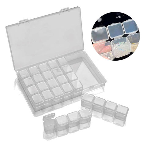 Imagen de Organizador plástico con tapa para apliques y artículos pequeños