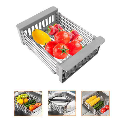 Imagen de Escurridor extensible para pileta acero inoxidable