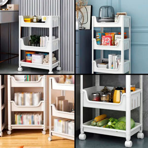 Imagen de Organizador rectangular con ruedas 3 estantes