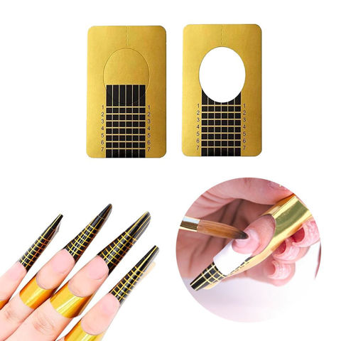 Imagen de Moldes adhesivos para uñas gel o acrílico  100 unidades