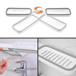 Imagen de Estante esquinero plegable de pared para baño