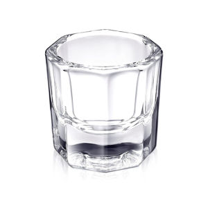 Imagen de vaso de vidrio para monómero acrílico de uñas