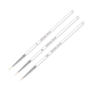 Imagen de Set de pinceles liner para decoración de uñas 3 unidades