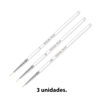 Imagen de Set de pinceles liner para decoración de uñas 3 unidades