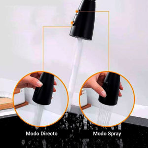 Imagen de Canilla Monocomando Extensible Para Pileta De Cocina Con Grifo Retráctil negro mate