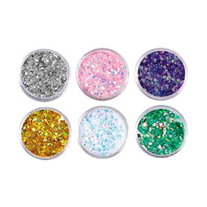 Imagen de Glitter para decoración de uñas 6 unidades