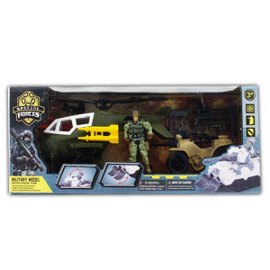 Imagen de Soldado con auto y helicóptero