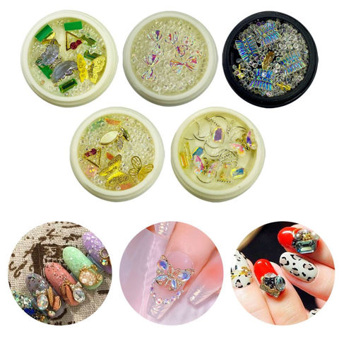 Imagen de Apliques y  piedras 3D para decoración de uñas - Diseños urtidos