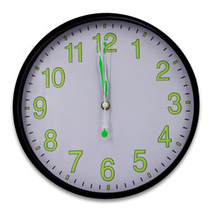 Imagen de Reloj de pared redondo números fluo 29cm