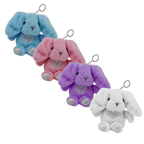 Imagen de Llavero conejo corazón de peluche