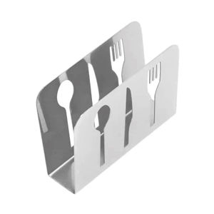 Imagen de Servilletero de metal diseño cubiertos