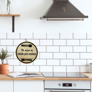 Imagen de Cuadro adorno "No dejes tu comida para mañana"
