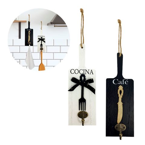 Imagen de Perchero  diseño tabla de cocina