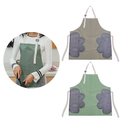 Imagen de Delantal de cocina resistente con peto ajustable y bolsillo