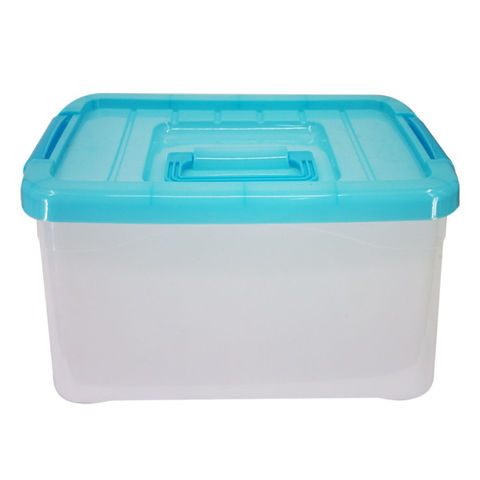 Imagen de Caja de almacenamiento  plástica con tapa 15x29cm